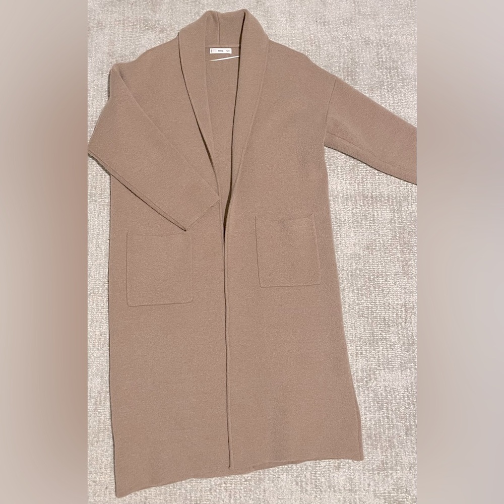 MNG Oversized Knitted Coat with Pockets